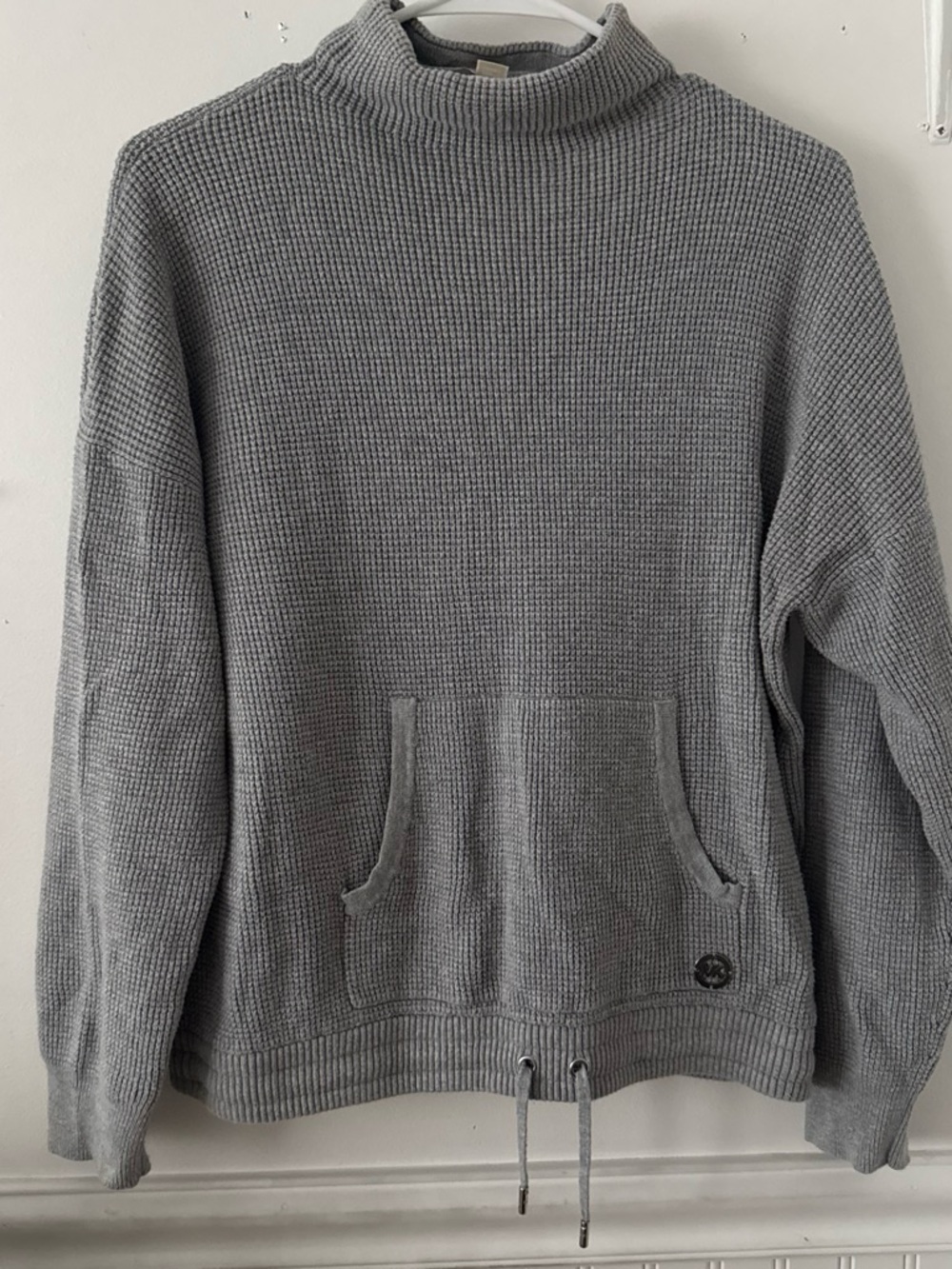 Women’s Gray Knit Funnel Neck Sweater